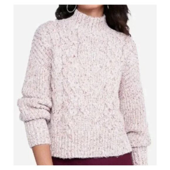 Express 'Rose Gold' Heathered Cable Knit Sweater - NWT - Picture 6 of 7